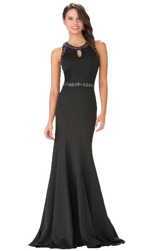 Prom dresses with metallic - colored fabrics and beaded embroidery for a glamorous promElizabeth K GL2303 Dress