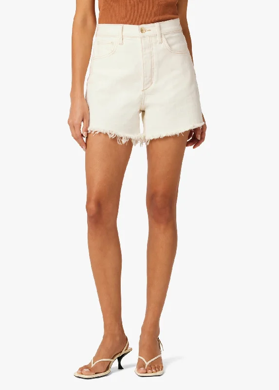 Embroidered Women Shorts with Intricate DesignsJoe's Jeans Alex High Rise Vintage Stretch Short in Milk