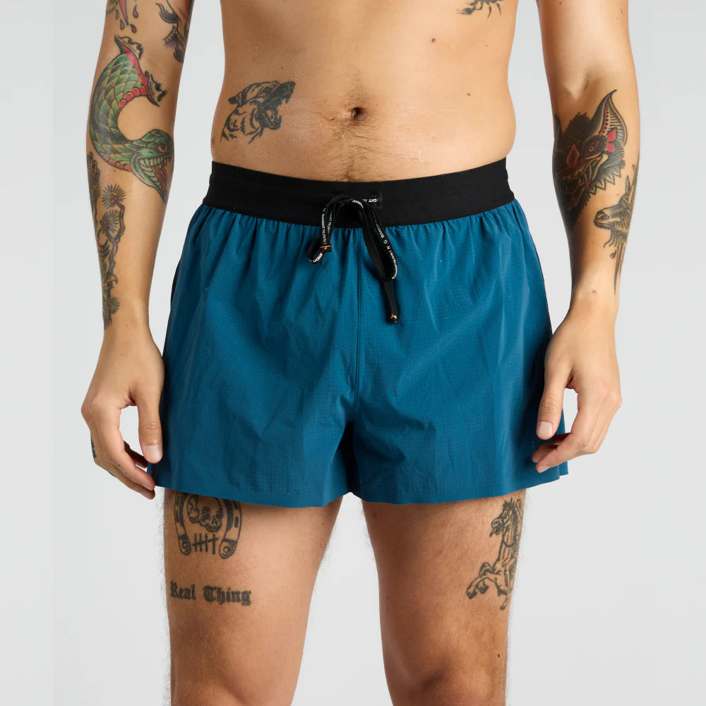 Elastic Waist Women Shorts for Easy Wear and ComfortBandit Running Vento Men's 3" Splitty Short - Deep Teal