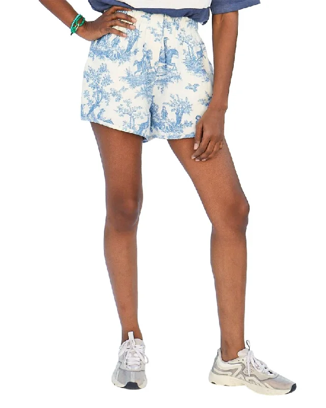 Embroidered Women Shorts with Intricate DesignsClare V. St. Martin Linen-Blend Short