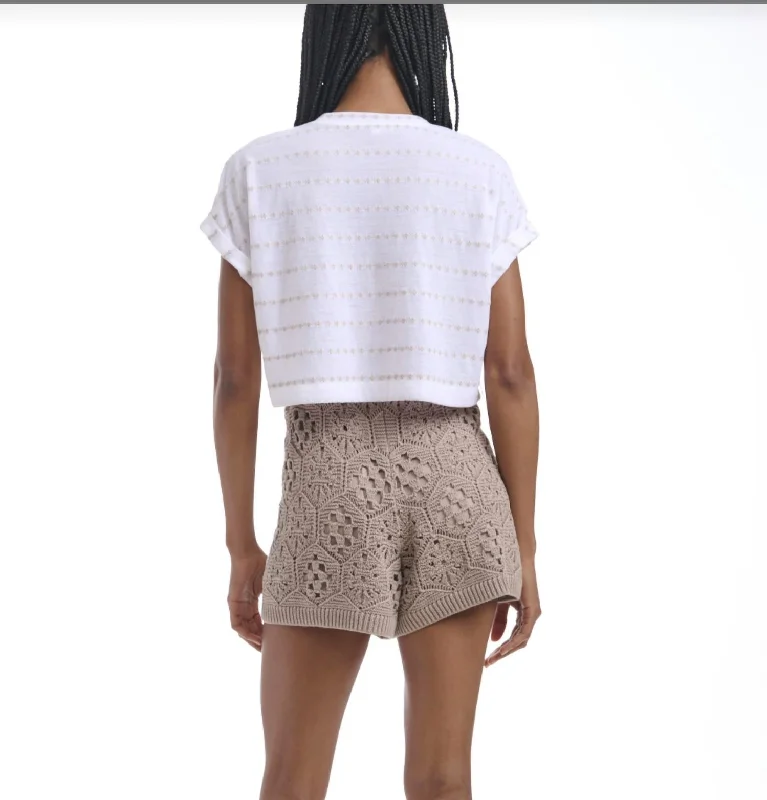 Printed Floral Women Shorts for a Summer - Ready StyleEden Sweater Sort In Rattan