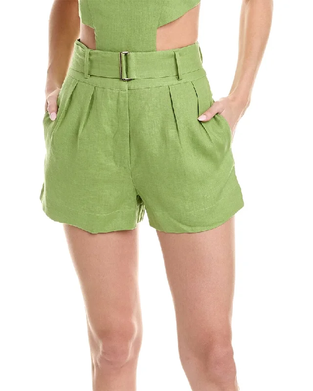 Jeanette Women Shorts with a Soft and Comfortable FeelHevron Zinna Linen Short