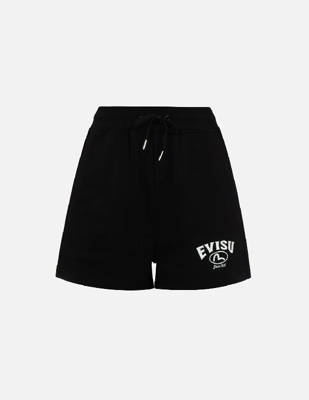 Leather Look Women Shorts for an Edgy and Chic StyleLogo Embroidery Sweat Shorts