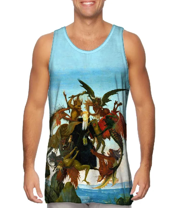 Mock Neck Women's Performance Tank Tops for CyclingMichelangelo - "The Torment of Saint Anthony" (1487)