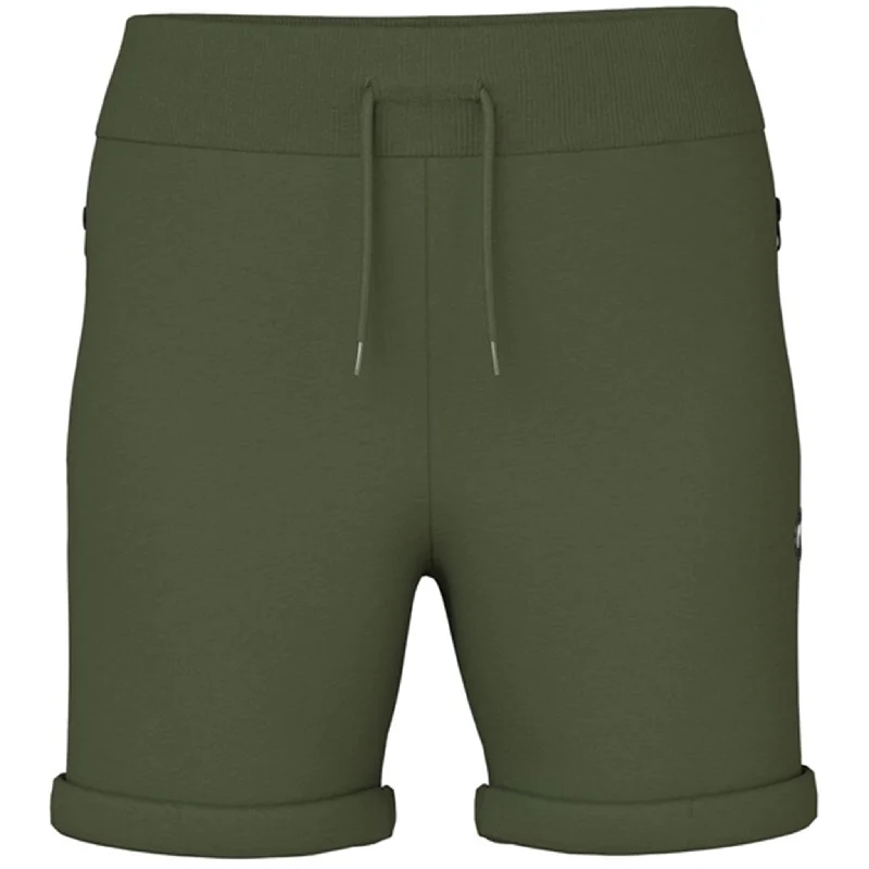 Leather Look Women Shorts for an Edgy and Chic StyleName it Rifle Green Vimo Sweat Shorts Noos