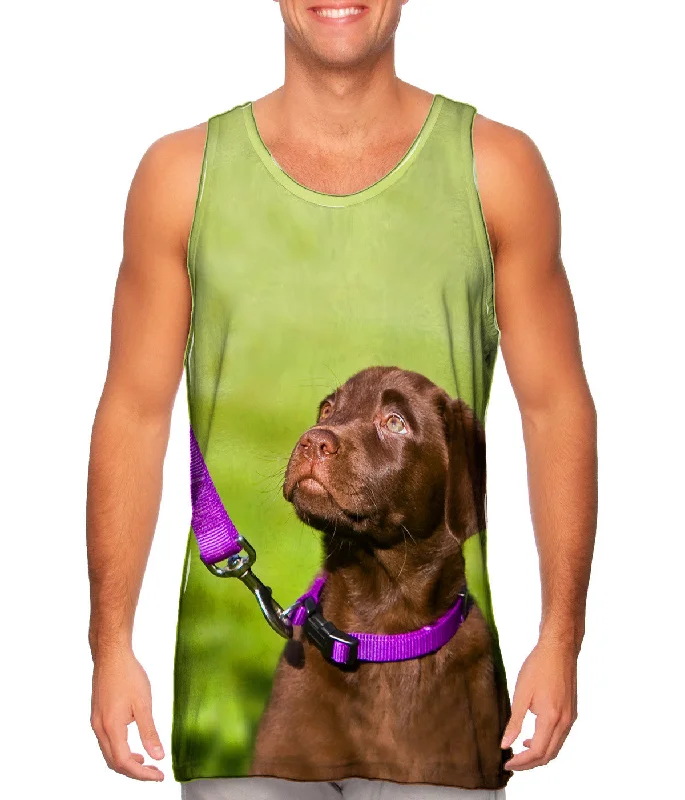 One - Shoulder Women's Rayon Blend Tank Tops for a Flowy LookObedient Chocolate Lab