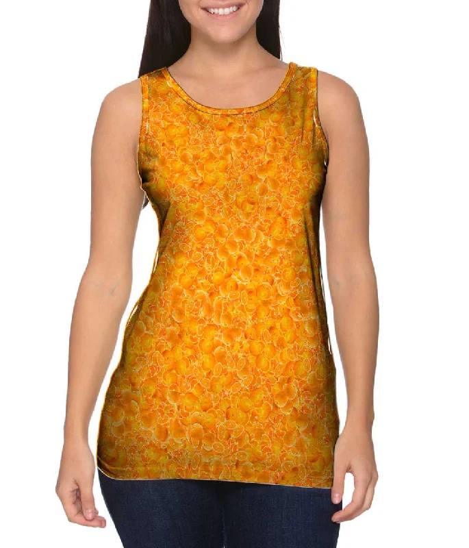 Crew Neck Women's Sustainable Tank Tops Made from Recycled MaterialsOranges Vitamin C Overload