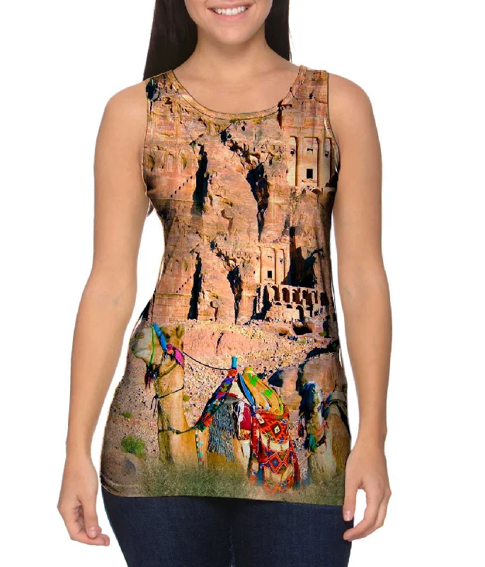 High - Neck Women's Silk Blend Tank Tops for a Luxurious FeelPetra Transportation