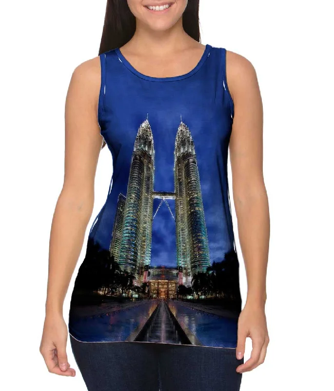 Square Neck Women's Organic Cotton Tank Tops in Earth TonesPetronas Twin Towers Kuala Lumpur Malaysia