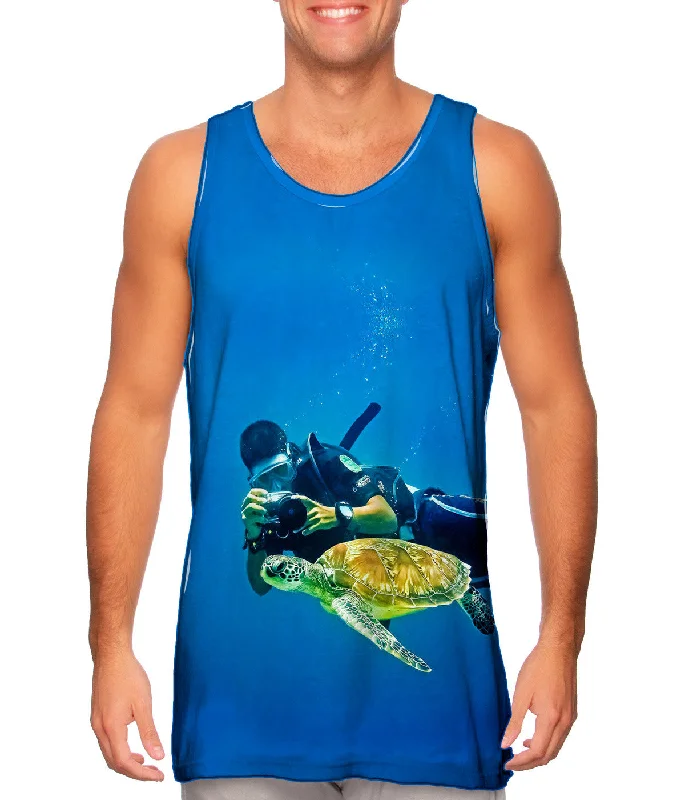 Plus Size Women's Puff - Sleeve Tank Tops in Pastel HuesPhotographing Turtles Underwater