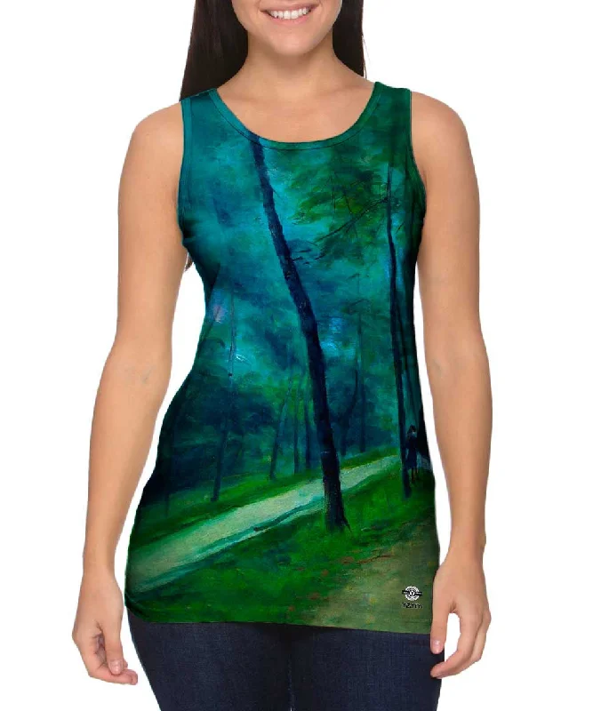 Mock Neck Women's Performance Tank Tops for CyclingPierre-Auguste Renoir - "A Walk in the Woods (Madame Lecoeur and Her Children)" (1870)