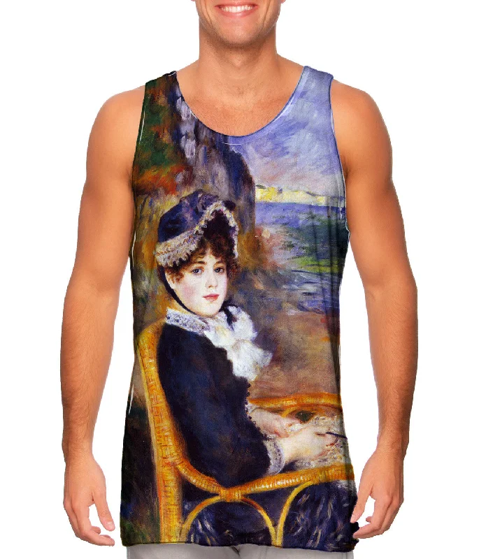 Women's Spaghetti Strap Tank Tops with Geometric PatternsPierre Auguste Renoir - "By The Seashore" (1883)