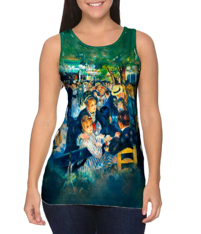 Crew Neck Women's Sustainable Tank Tops Made from Recycled MaterialsPierre Auguste Renoir - "Le Moulin De La Galette" (1876)