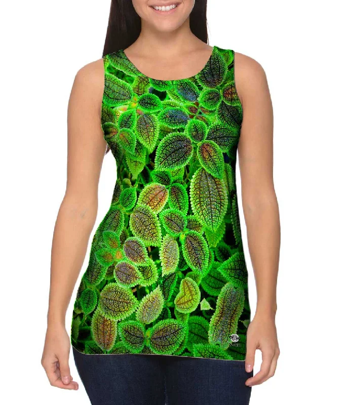 Halter Neck Women's Modal Blend Tank Tops for ComfortPilea Involucrata The Friendship Plant