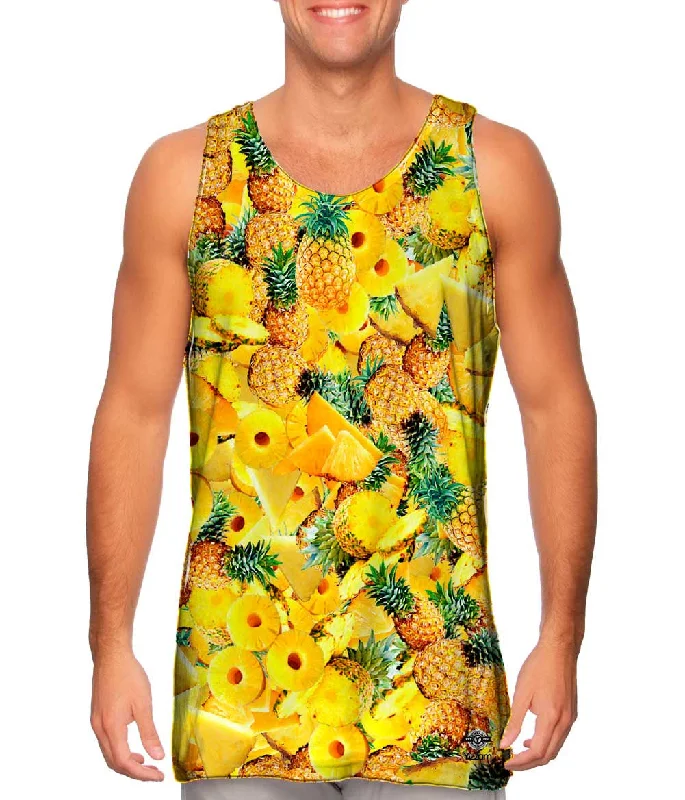 Plunge Neck Women's Seamless Tank Tops for a Smooth FitPineapple Fiesta Jumbo