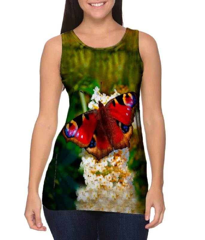 Women's Spaghetti Strap Tank Tops with Geometric PatternsRedfurry Butterfly