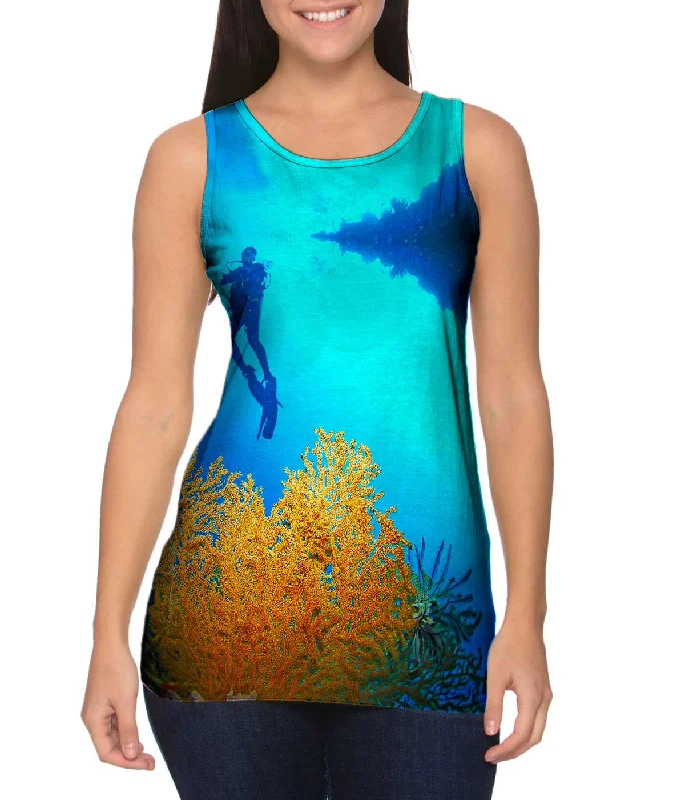 One - Shoulder Women's Rayon Blend Tank Tops for a Flowy LookReef Forests Palau Underwater