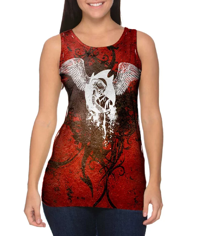 One - Shoulder Women's Rayon Blend Tank Tops for a Flowy LookRetro Firefighter