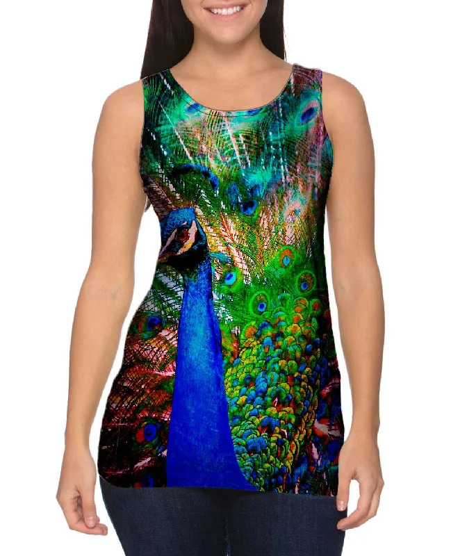 V - Neck Women's Moisture - Wicking Tank Tops for RunningRio Peacock