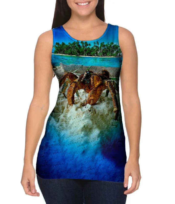 Women's Spaghetti Strap Tank Tops with Geometric PatternsRobber Crab Island