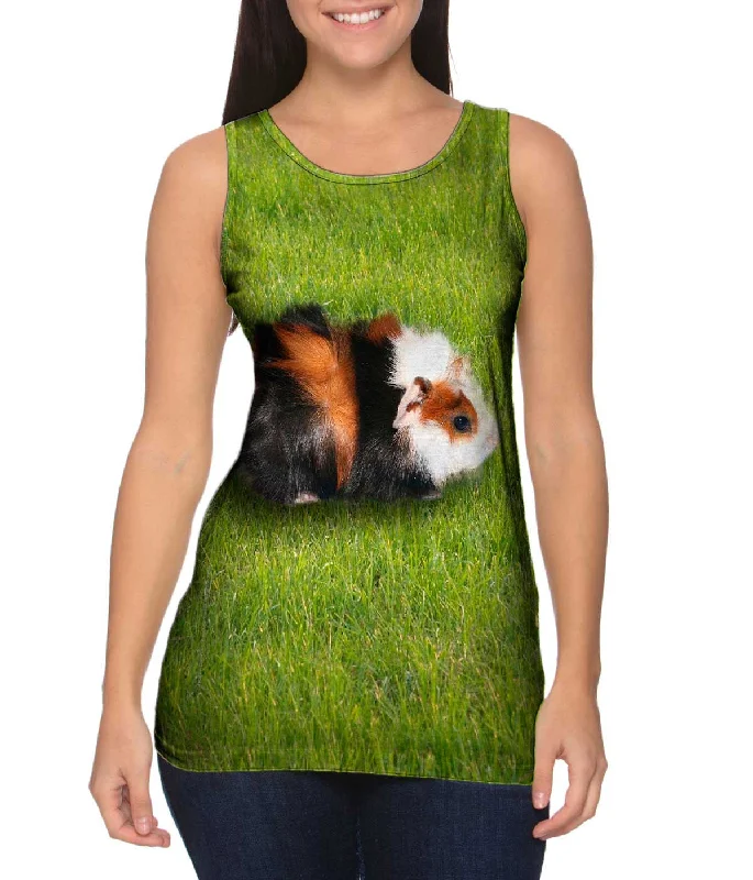 Plus Size Women's Puff - Sleeve Tank Tops in Pastel HuesRobust Guinea Pig