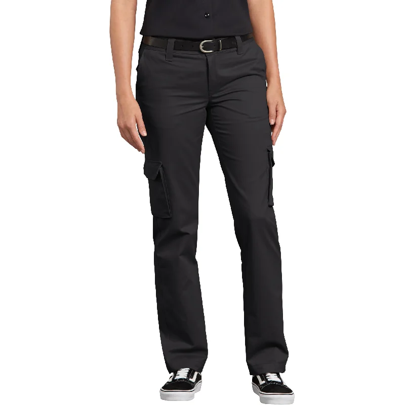 Belted Women Shorts to Enhance the WaistlineDickies Women's Stretch Cargo Work Pant FP888BK - Black