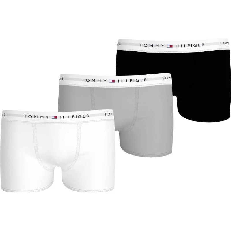 Plus Size Women Shorts with a Comfortable and Stylish FitTommy Hilfiger Black/Ant Silver/White 3-Pack Boxer Shorts