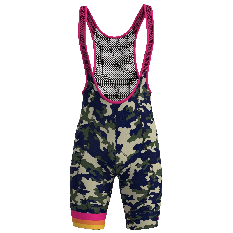 Twill Women Shorts with a Smooth Texture and DurabilityW's Pro Bib Short - Midnight Camo