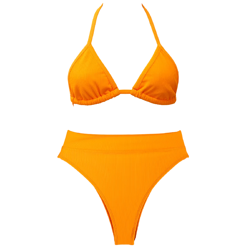 Sports bikini for high - intensity water activities like surfingRibbed Orange Blake Bundle