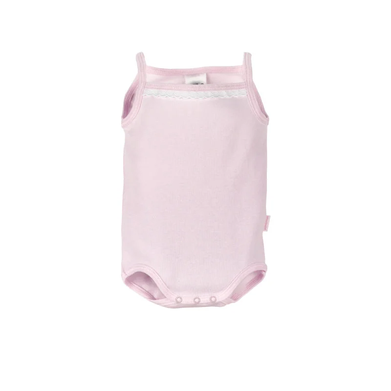 Organic Cotton Bodysuits for an Eco - Friendly and Comfortable OptionCambrass Body with Straps Puntilla Pink