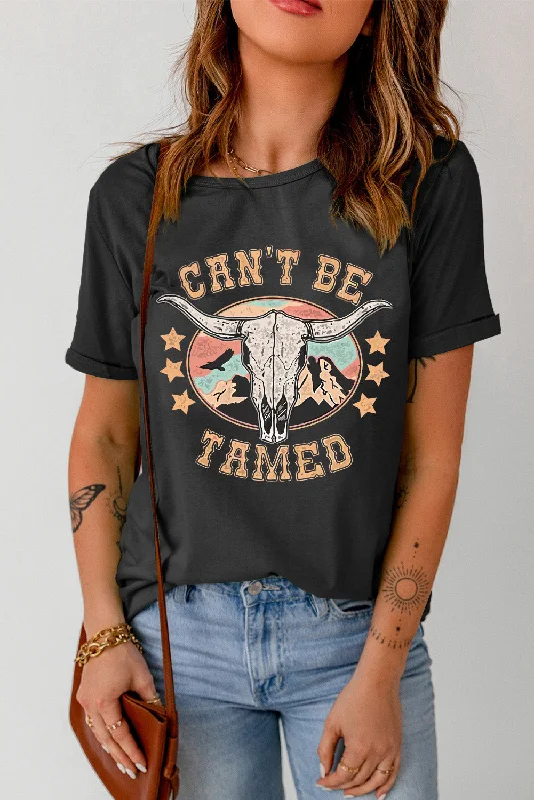 Plus - Size Bodysuits with a Comfortable and Flattering FitCAN'T BE TAMED Graphic Short Sleeve Tee