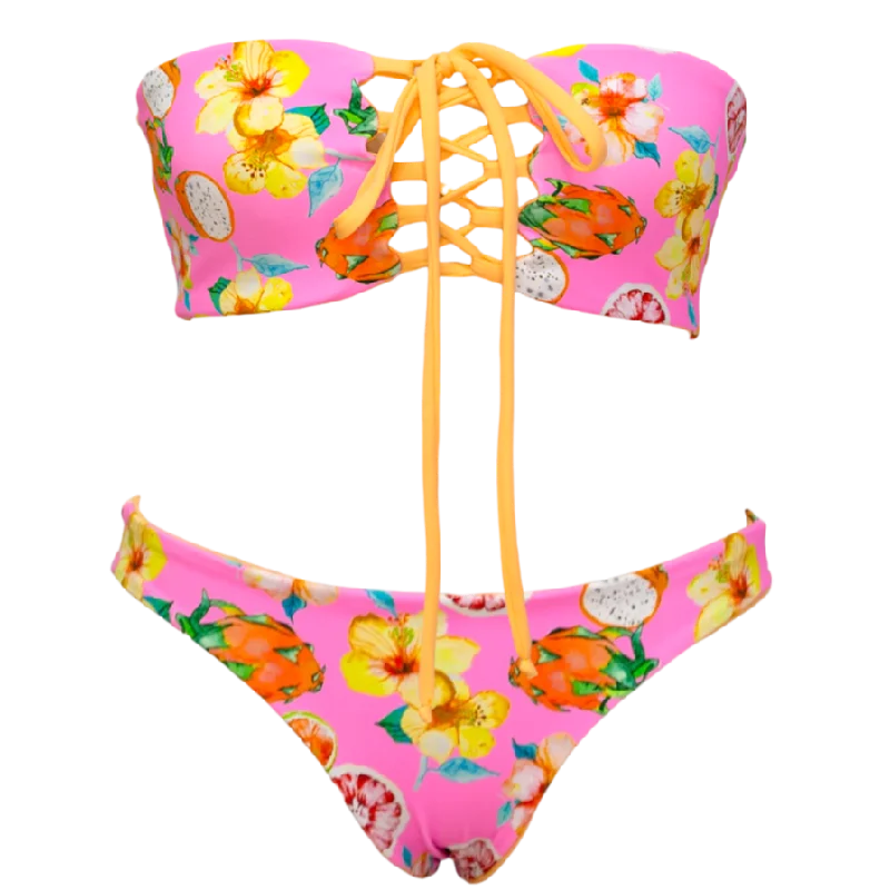 String bikini for a minimalistic and sexy beach styleKona/Peach Kelly Bundle